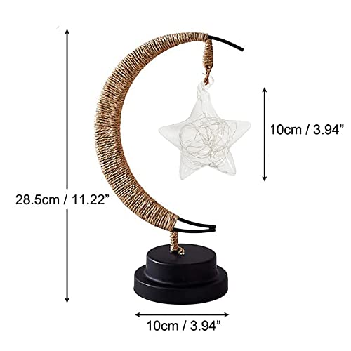 Guocheng Glass Star Shaped Fireworks Fairy Lights Retro Style Decor Night Light Decorative Led Boho Table Lamps For Home Drawing Room Nursery Bedroom, Usb Power(Star) #TOP4