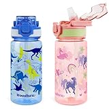 Photo Gallery wooshwa borraccia bambini con cannuccia 480ml, 2 pezzi borraccia bambino bambina a prova di perdite con maniglia senza bpa, per viaggi sport scolastici - dinosauro e unicorno Photo Gallery wooshwa borraccia bambini con cannuccia 480ml, 2 pezzi borraccia bambino bambina a prova di perdite con maniglia senza bpa, per viaggi sport scolastici - dinosauro e unicorno