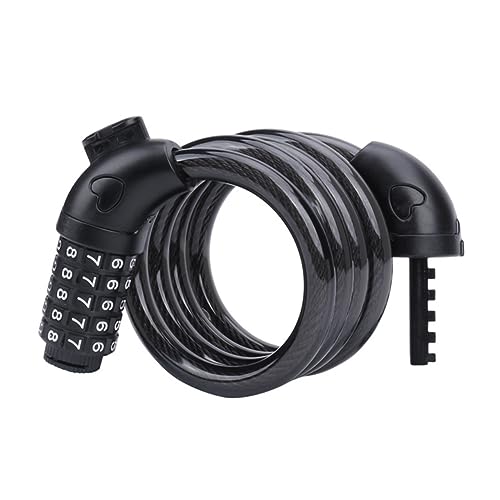 Abaodam Combination Cable Lock for Bikes Heavy Duty Theft Bike Lock Black Keyless Password Security for Mountain Road and Electric Bicycles