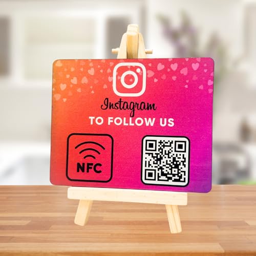 tinydabba Wooden Instagrm NFC Standee with QR Code by tinydabba