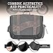 NICECNC Motorcycle Saddle Bags, Vintage Oil Waxed Canvas Saddlebags Motorcycle Panniers Side Throw Over Saddle Bags Compatible with Harley Honda Suzuki Yamaha Adventure Street Glide Brown