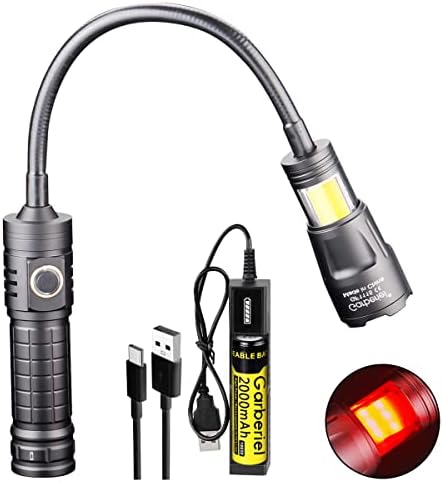 DEX FINGERLIGHT & Carrying Case Bundle - High Tech Wearable LED Flashlight - Bright - 3 Light Modes - IPX7 Weather Resistant - USB-C Charging - Custom Fit Ring - Long
