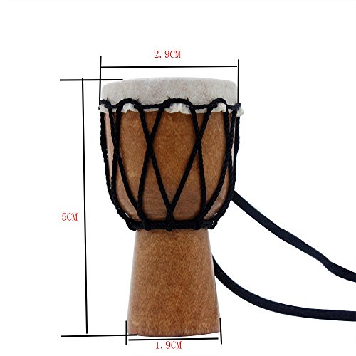 ammoon Dejembe African Drum Necklace Percussion Instrument Accessories Wood Color