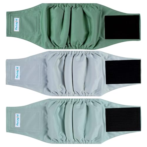 Image of Paw Legend Washable Dogs Diapers Male Dog Belly Bands for Male Dogs Diapers Reusable Puppy & Doggie Diapers Male (3 Pack, X-Large)