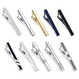 YADOCA 10 Pcs Mens Tie Clips Set Regular Tie Bar Clip Wedding Business Necktie Clip with Gift Box