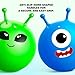 ZOOJOY Hopper Ball 2 Pack, 18In Bouncy Ball with Handle, Alien & Monste Horn Hop Balls Girls Boys Toys for for Sport/School/Team, Inflatable Kids Gifts for 3 4 5 6 7 8 Yr Old for Indoor Outdoor Game
