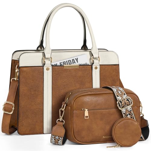 RAINSMORE Handtasche Damen Mittelgroß Tasche Leder Damenhandtaschen...