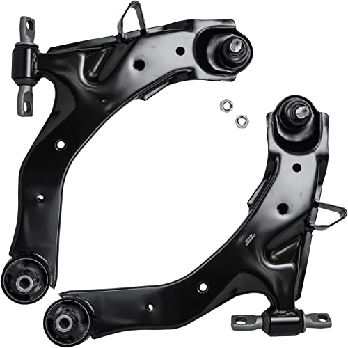 Image of Detroit Axle - 10pc End Control Arms Kit for Hyundai 2001-2006 Elantra, 2 Front Lower Control Arms with Ball Joints 4 Front Rear Sway Bar Links 4 Front Inner Outer Tie Rods Replacement
