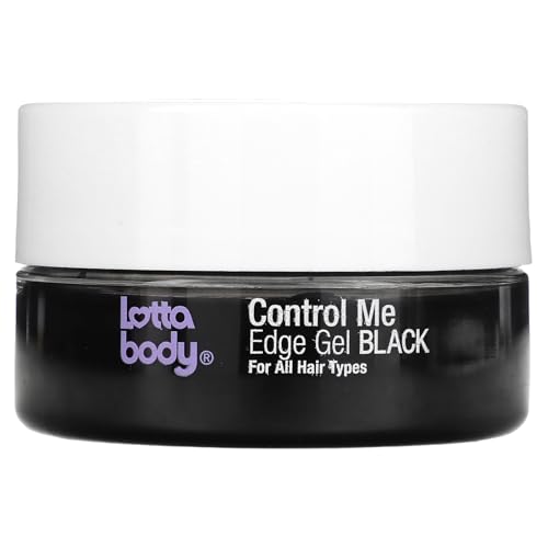Lottabody Control Me Edge Gel with Coconut & Shea Oils For All Hair Types, Black, 2.25 Ounce (Pack of 1)
