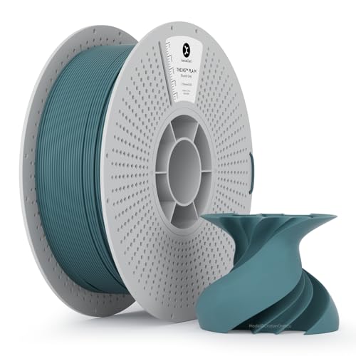 Kexcelled マットPLA つや消しの質感 紙ボビン 3Dプリンターフィラメント素材 1.75mm径 ほとんどのFDM 3Dプリンターに対応 スプール造形材料 寸法精度+/- 0.03mm 正味量1kg(2.2lbs) グレーブルー