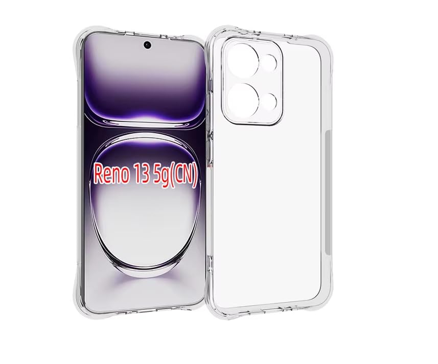 Image of for [Oppo Reno 13] Case,[Oppo Reno 13] Phone Back Case Cover Clear Transparent Corners TPU Shock-Absorption Flexible Cell Phone Cover for [Oppo Reno 13] - Transparent