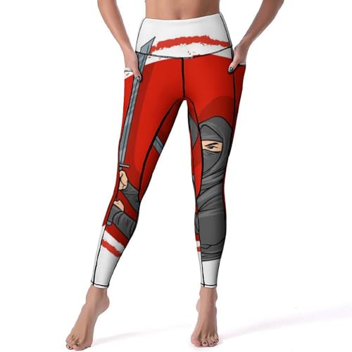 Pantalon de sport Samouraï anti-glisse : legging de yoga taille haute galbant taille S