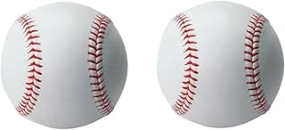 Sleek Style® 2 Pack Soft Leather Baseball Practice Balls - PU Rubber Softball T Ball for Training - Outdoor Sports for You...