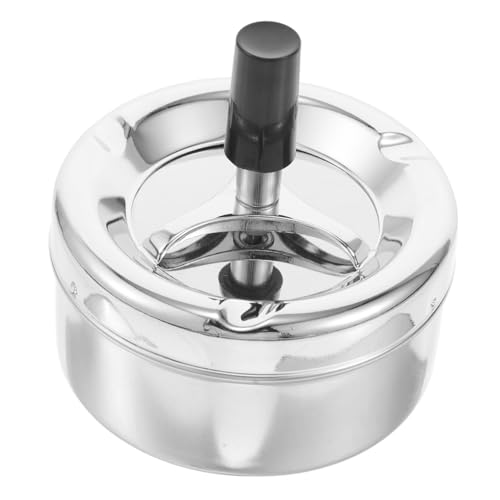 Ipetboom Giratorio Metálico Sin Humo Con Bandeja Para Interiores y Exteriores De Con Tapa