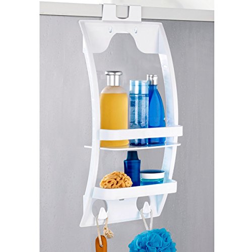 WENKO Badregal, Duschablage, Wandregal, 2 Ebenen