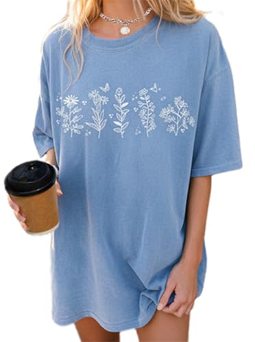 Image of Remidoo Oversized Graphic Tshirts for Women Casual Loose Fit Short Sleeve Tee