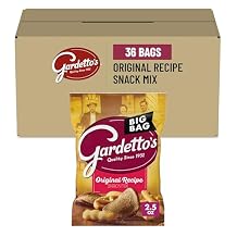 Gardettos Snack Mix, Original Recipe, Family Size, 2.5 oz Pack of 36