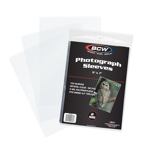 BCW 5x7 Photo Sleeves - 100 ct - Acid Free