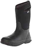 Bogs Kid's Classic High Waterproof Insulated Rubber Neoprene Rain Boot, Black, 7 Big