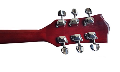 Image of Ostar Acoustic Guitar with Trus rod 39 Inch Cutaway, 21 frets With Strings and Pick (Sunburst)