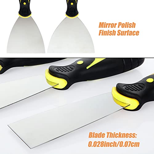 Fviexe 16Pcs Putty Knife Scraper, Metal Spackle Knife Set, Paint Scraper Tool Taping Knife For Drywall Scraping Plaster (1 Inch, 1-1/2 Inch, 2 Inch, 2-1/2 Inch, 3 Inch, 3-1/2 Inch, 4 Inch, 5 Inch) #TOP2