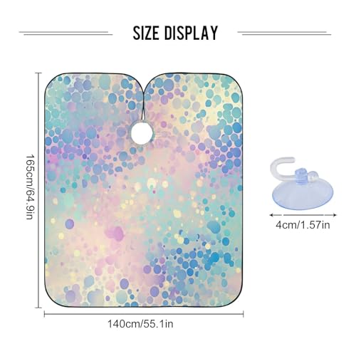 Capa profesional impermeable para cortar cabello Circle Abstract con cierre ajustable de broche para peluquería y estilismo miniatura 3