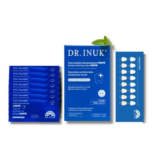 Tiras blanqueadoras de dientes PROFESIONALES FORTE - 14 tiras sin peróxido ni ácidos para 7 sesiones de blanqueamiento dental - Fórmula eficaz 83,3% PAP - Incluye guía de tonos