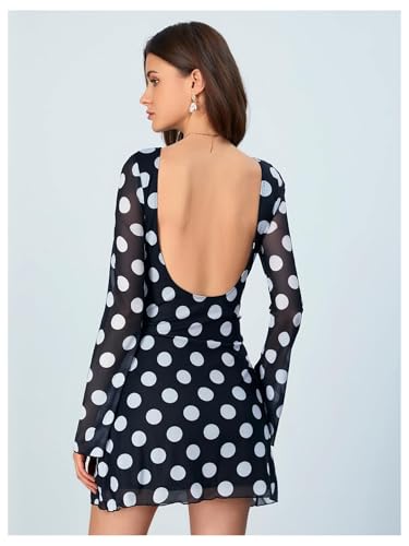 Image of MakeMeChic Women's Cheetah Print Mini Dress Y2k Bell Sleeve Leopard Print Dress Going Out Outfits