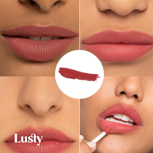 Image of Lusty Everyday Lip Formula, Velvet Finish Lip Color, Lightweight Smooth Texture, Deep Rose Shade | 5ml