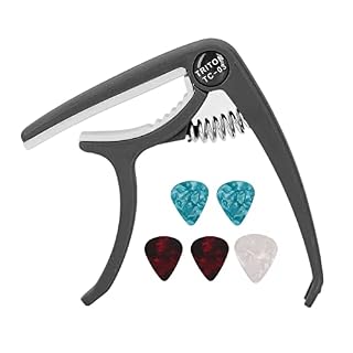 Capo de Guitare Capo de Guitare électrique ABS Quick Release Ukulele Guitar Capo Set avec 5PCS Médiators pour Mandoline… - Les Beatles, Paul McCartney, John Lennon, RIngo Starr, George Harrison Capo de Guitare Capo de Guitare électrique ABS Quick Release Ukulele Guitar Capo Set avec 5PCS Médiators pour Mandoline… – Image 3