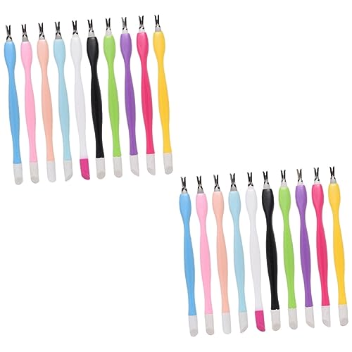 MUSISALY 2sets Professional Nail Cuticle Remover Kit Set Forks Trimmer Perfect for Nail Art Home Use 15pcs*2