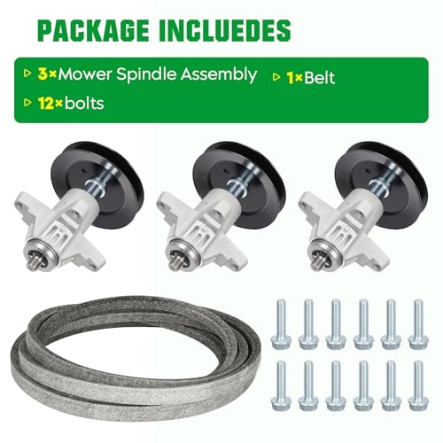 GT-2550 Deck Spindle Kit Fit for Troy Bilt/MTD 54'' Deck GT1554, LGT1054,GT-2550 H (14A9816K790),Spindle 918-04608A 618-04608, 138'' Belt 754-0642 954-0642 by Youxmoto - Used condition - Image 6