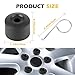 AMZAUTO 20 PCS Lug Nut Covers, 17 mm Wheel Lug Nut Covers Caps with Removal Tool, Compatible with Volkswagen Audi Roewe, Automotive Exterior Accessories (Black)