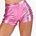 Produktbild KURAZL Mode Frauen Hohe Taille Heiße Hosen Sommer Glänzend Metallic Beute Shorts Party Tanzen Sexy Legging Street Shorts Gym Yoga Sport Schwimmstämme,Rosa,M