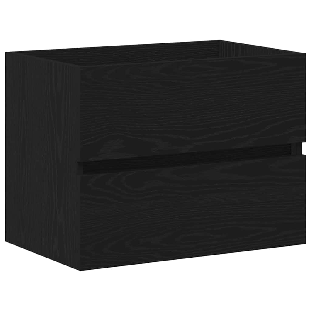 Mobile per lavello, in rovere nero, 60 x 38,5 x 45 cm, in legno