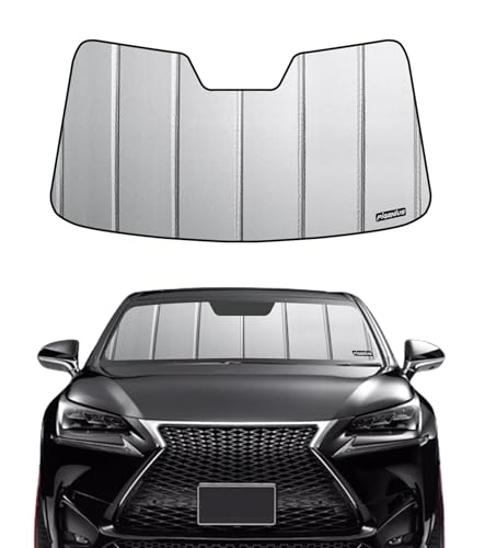 Pigenius Windshield Sunshade for Lexus NX 2015-2021 (No Lane Departure Alert), Premium Grey Leather...