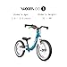 woom GO 1 Balance Bike for Toddlers 18 Months to 3.5 Years Old, 12-Inch Lightweight Bicycle with Handbrake & Steering Limiter for Boys & Girls - Metallic Blue