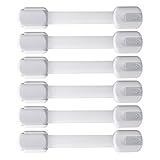 Mudder Cerraduras de Seguridad, Bloqueo de Seguridad del Bebé/ Abinete y del Cajón de Bloqueo, Resguardar los Productos del Cuidado del Bebé (6 Piezas, Gris)