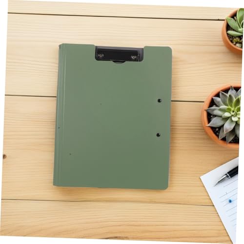 Porte documents pliable double orientation clips verticaux horizontaux dossier portable vert