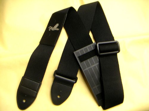 @ギターストラップ タカミネ　コットン　布製　TAKAMINE TGS-1 BL ブラック　黒　ピックホルダー付