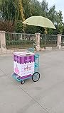 Kolice Commercial ice cream cart with freezer mini gelato ice cream cart refrigerator cart