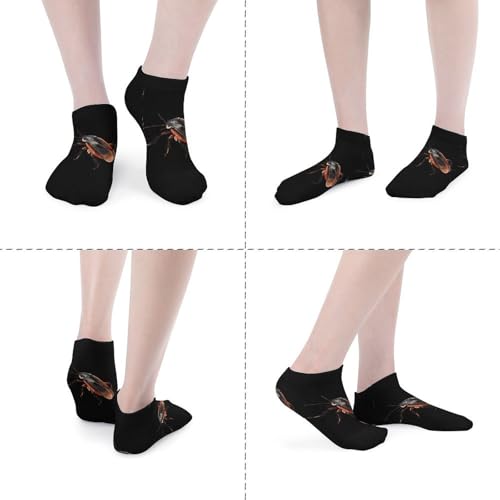 Cockroach Anime 5 Pairs Low Cut Ankle Socks for Men Women Athletic Running Socks No Show Breathable4