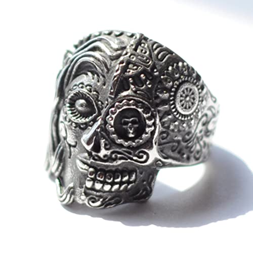 Image of Genuine Stainless Steel Ring Jewelry for Men Fashion Punk Biker Skull Rings