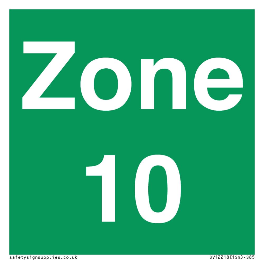 Zone 10 Sign - 85x85mm - S85