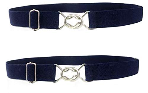 2 Pack Kid Belts Stretch Adjustable Belt For Little Boys Girls School Uniforms Pants With Easy Buckle