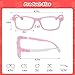 BiBiBear Kids Glasses for Toddlers 2-5 - Unbreakable & Lightweight TR90 Frame, Bendable Fashion Eyewear, Non Prescription (Pink)