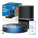 Tapo RV30 Max Plus Robot Aspirapolvere Lavapavimenti con Mappatura 5300Pa, Svuotamento Automatico Polvere 3L, Doppia Navigazione LiDAR +IMU, Zone No-Go e Muri Virtuali, Controllo APP&Alexa&Google