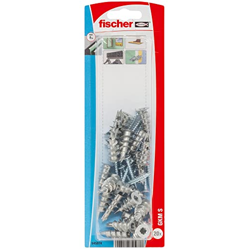 Cheville métallique GKM Fischer avec vis à tête fraisée pour plaque de plâtre x20