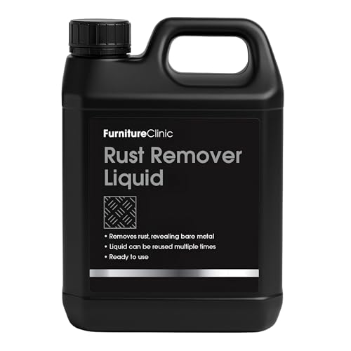 Furniture Clinic Rust Remover for Metal - Liquid Dip Deruster – Reusable Effective Removal Treatment, Safe for All Metals – Easy Use, Heavy Duty Derusting Solution - 1 Litre