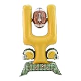 perfeclan Décoration Gonflable Géante Football Américain, Ballon Auto-Gonflant en Forme de But de Rugby avec Poteaux Auto-Stable, Thème Super Bowl, pour Fête d'Avant-Match et Célébration, 150x94x94 cm
